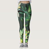 Adventure Style Heldergroene afdruk Leggings (Voorkant)