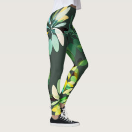 Adventure Style Heldergroene afdruk Leggings