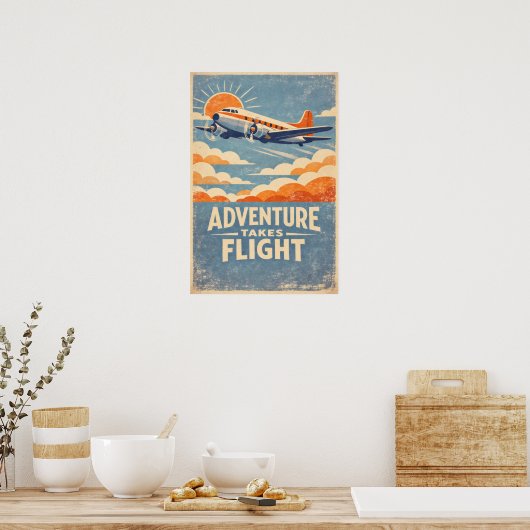 Adventure Takes Flight Poster (Keuken)