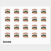 🏔️ Adventure Team Personeel Typografie 👕 Ronde Sticker (Vel)