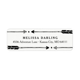 Adventure Theme Adresetiketten met Schattigee pijl Etiket