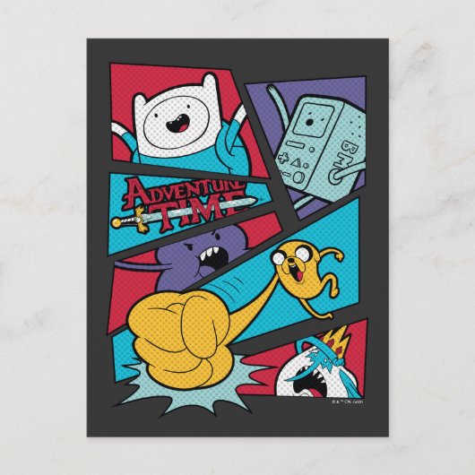 Adventure-tijd | Afbeelding van het Actiepanel Briefkaart (Voorkant)