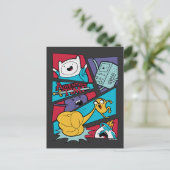 Adventure-tijd | Afbeelding van het Actiepanel Briefkaart (Staand voorkant)