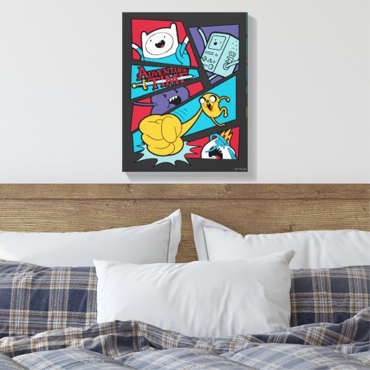 Adventure-tijd | Afbeelding van het Actiepanel Canvas Afdruk (Insitu (Slaapkamer))