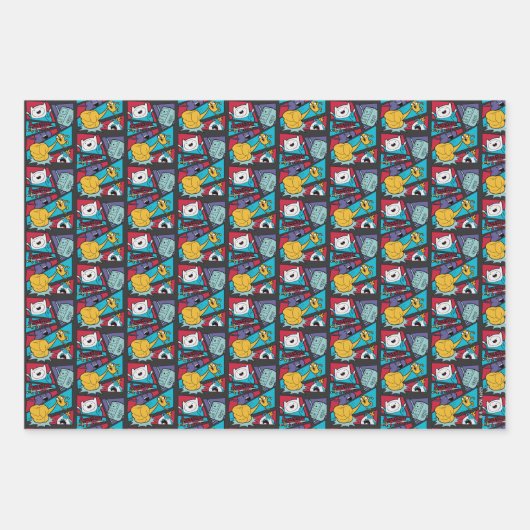 Adventure-tijd | Afbeelding van het Actiepanel Inpakpapier Vel (Voorkant)