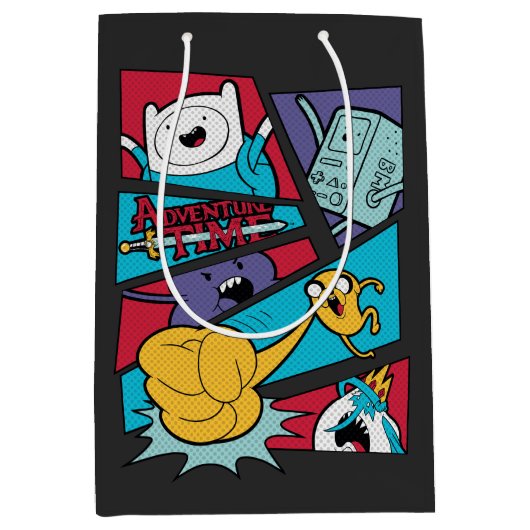 Adventure-tijd | Afbeelding van het Actiepanel Medium Cadeauzakje (Voorkant)