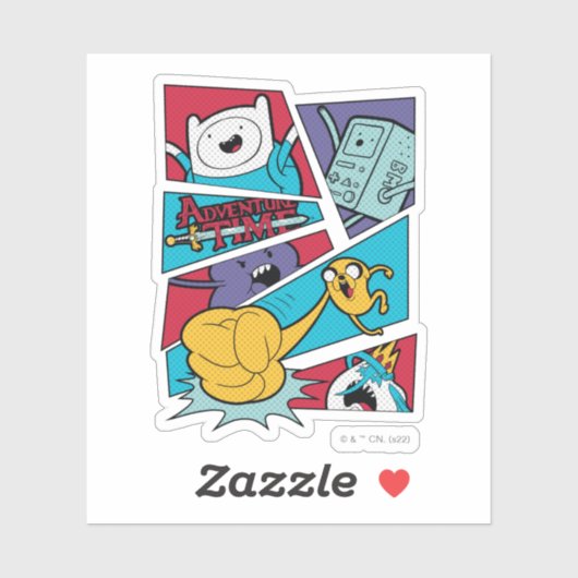 Adventure-tijd | Afbeelding van het Actiepanel Sticker (Vel)