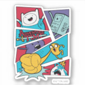 Adventure-tijd | Afbeelding van het Actiepanel Sticker (Voorkant)