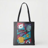 Adventure-tijd | Afbeelding van het Actiepanel Tote Bag (Voorkant)