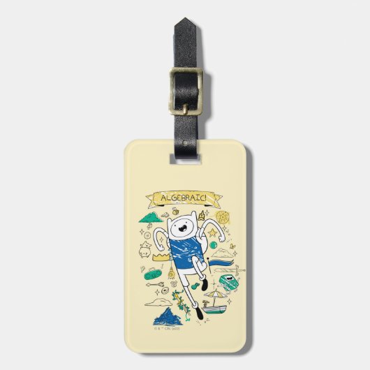 Adventure-tijd | "Algebraic" Finn Sketch Bagagelabel (Voorkant verticaal)