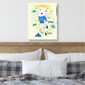 Adventure-tijd | "Algebraic" Finn Sketch Canvas Afdruk (Insitu (Slaapkamer))