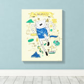 Adventure-tijd | "Algebraic" Finn Sketch Canvas Afdruk (Insitu (Houten vloer))