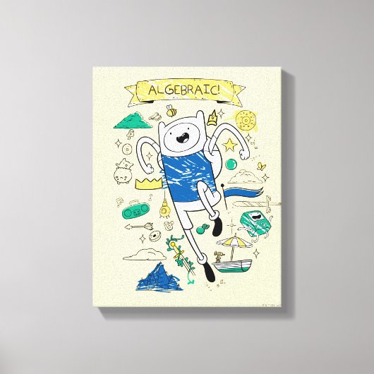 Adventure-tijd | "Algebraic" Finn Sketch Canvas Afdruk (Voorkant)