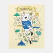 Adventure-tijd | "Algebraic" Finn Sketch Fleece Deken (Voorkant)