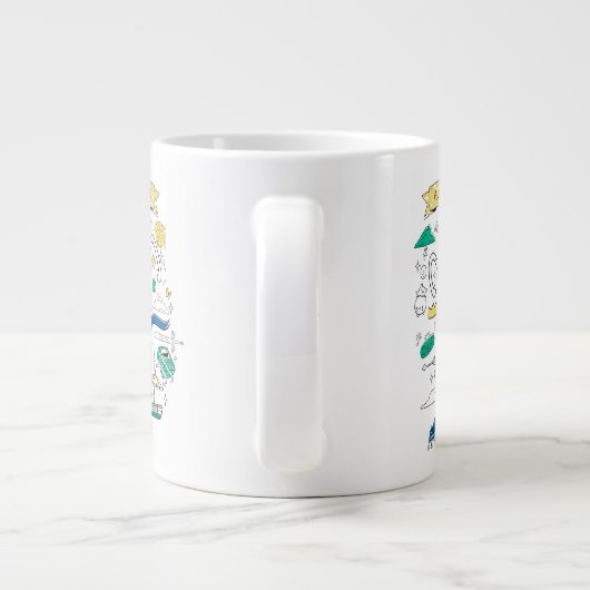 Adventure-tijd | "Algebraic" Finn Sketch Grote Koffiekop (Achterkant)