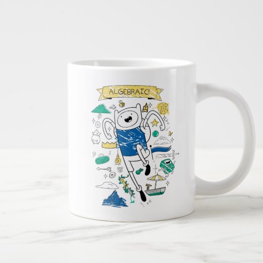 Adventure-tijd | "Algebraic" Finn Sketch Grote Koffiekop (Rechts)