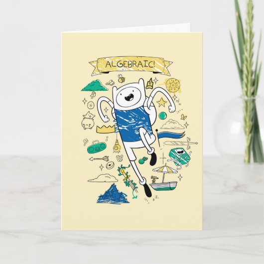 Adventure-tijd | "Algebraic" Finn Sketch Kaart (Voorkant)