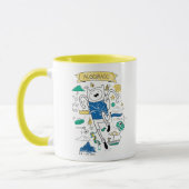 Adventure-tijd | "Algebraic" Finn Sketch Mok (Links)