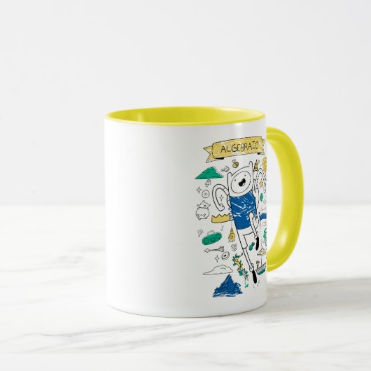 Adventure-tijd | "Algebraic" Finn Sketch Mok (Voorkant rechts)