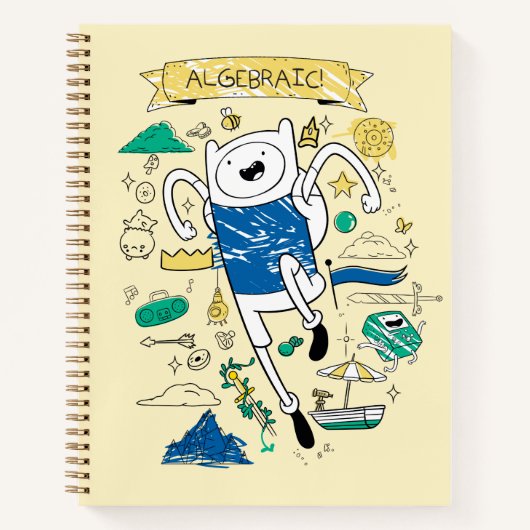 Adventure-tijd | "Algebraic" Finn Sketch Notitieboek (Voorkant)