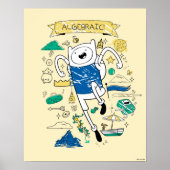 Adventure-tijd | "Algebraic" Finn Sketch Poster (Voorkant)