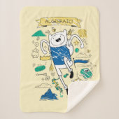 Adventure-tijd | "Algebraic" Finn Sketch Sherpa Deken (Voorkant)