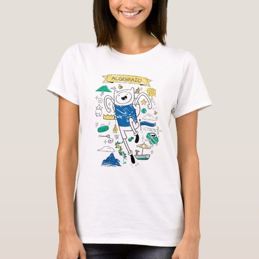 Adventure-tijd | "Algebraic" Finn Sketch T-shirt (Voorkant)