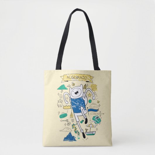 Adventure-tijd | "Algebraic" Finn Sketch Tote Bag (Voorkant)