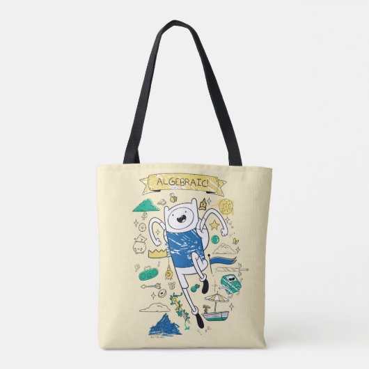 Adventure-tijd | "Algebraic" Finn Sketch Tote Bag (Achterkant)