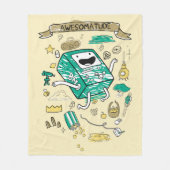 Adventure-tijd | "Awesomatude" BMO-schets Fleece Deken (Voorkant)