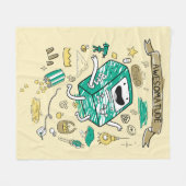 Adventure-tijd | "Awesomatude" BMO-schets Fleece Deken (Voorkant (Horizontaal))