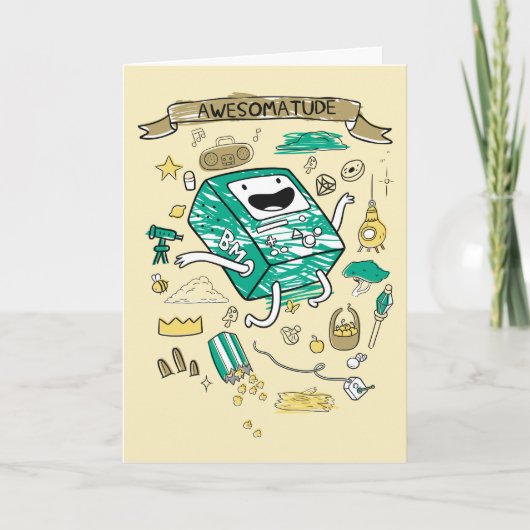 Adventure-tijd | "Awesomatude" BMO-schets Kaart (Voorkant)