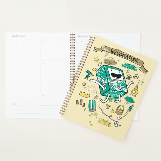 Adventure-tijd | "Awesomatude" BMO-schets Planner (Display)