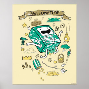 Adventure-tijd "Awesomatude" BMO-schets Poster