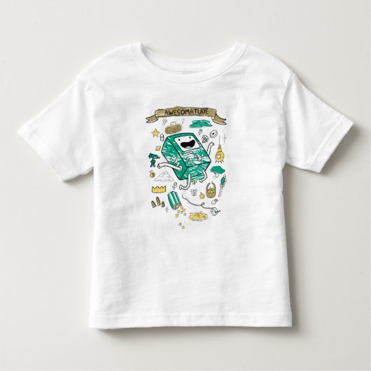 Adventure-tijd | "Awesomatude" BMO Sketch T-Shirt (Voorkant)