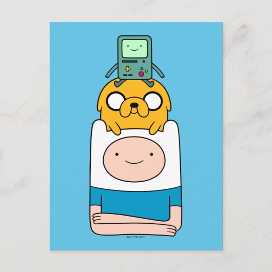 Adventure-tijd | BMO, Jake en Finn Briefkaart (Voorkant)