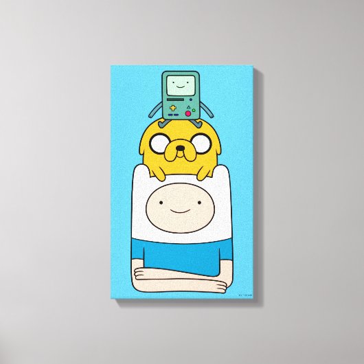 Adventure-tijd | BMO, Jake en Finn Canvas Afdruk (Voorkant)