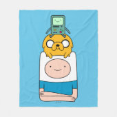 Adventure-tijd | BMO, Jake en Finn Fleece Deken (Voorkant)