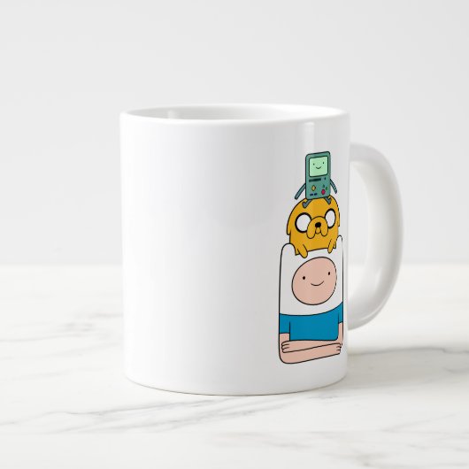 Adventure-tijd | BMO, Jake en Finn Grote Koffiekop (Voorkant rechts)