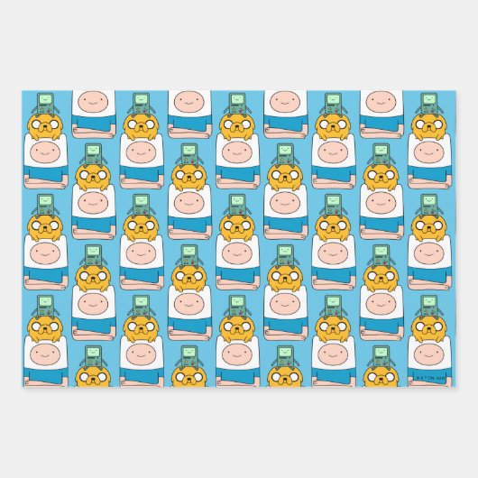 Adventure-tijd | BMO, Jake en Finn Inpakpapier Vel (Voorkant 2)