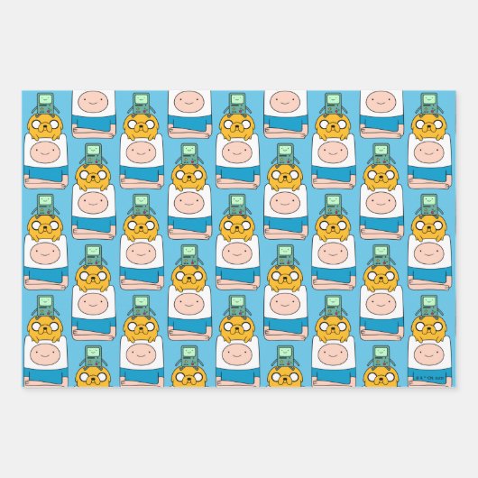 Adventure-tijd | BMO, Jake en Finn Inpakpapier Vel (Voorkant)