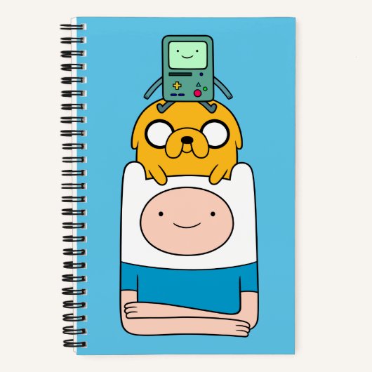 Adventure-tijd | BMO, Jake en Finn Notitieboek (Voorkant)