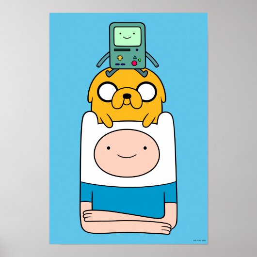 Adventure-tijd | BMO, Jake en Finn Poster (Voorkant)