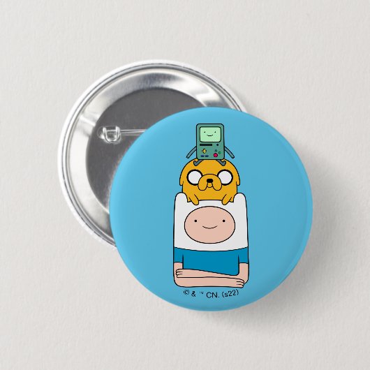Adventure-tijd | BMO, Jake en Finn Ronde Button 5,7 Cm (Voorkant /achterkant)