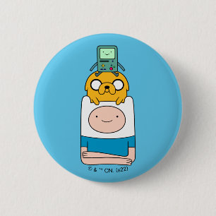 Adventure-tijd   BMO, Jake en Finn Ronde Button 5,7 Cm