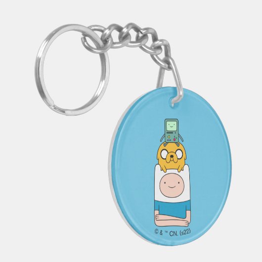 Adventure-tijd | BMO, Jake en Finn Sleutelhanger (Voorkant Links)