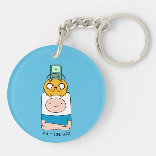 Adventure-tijd | BMO, Jake en Finn Sleutelhanger (Achterkant)