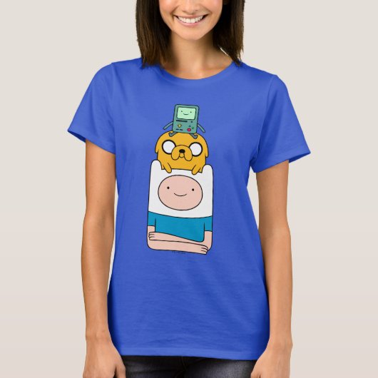Adventure-tijd | BMO, Jake en Finn T-shirt (Voorkant)