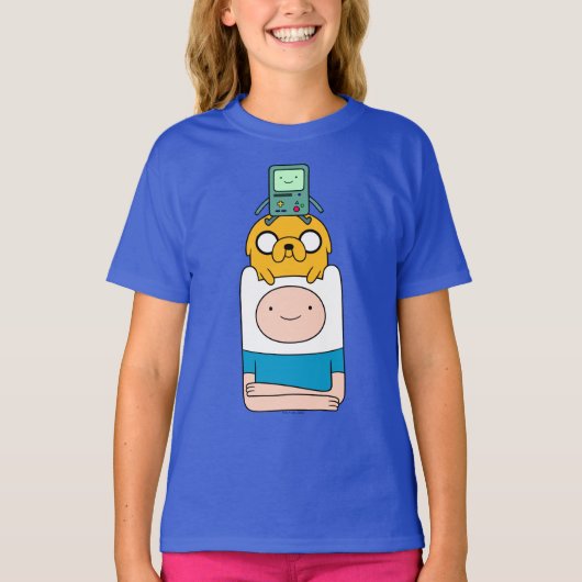 Adventure-tijd | BMO, Jake en Finn T-shirt (Voorkant)
