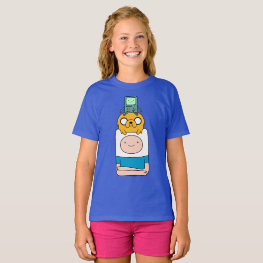 Adventure-tijd | BMO, Jake en Finn T-shirt (Voorkant volledig)